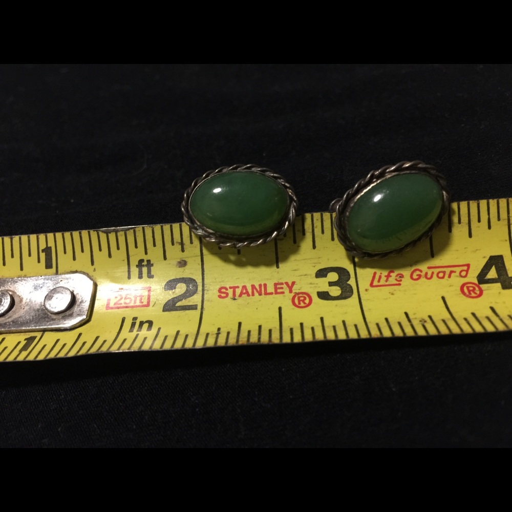 Beautiful antique jade earrings